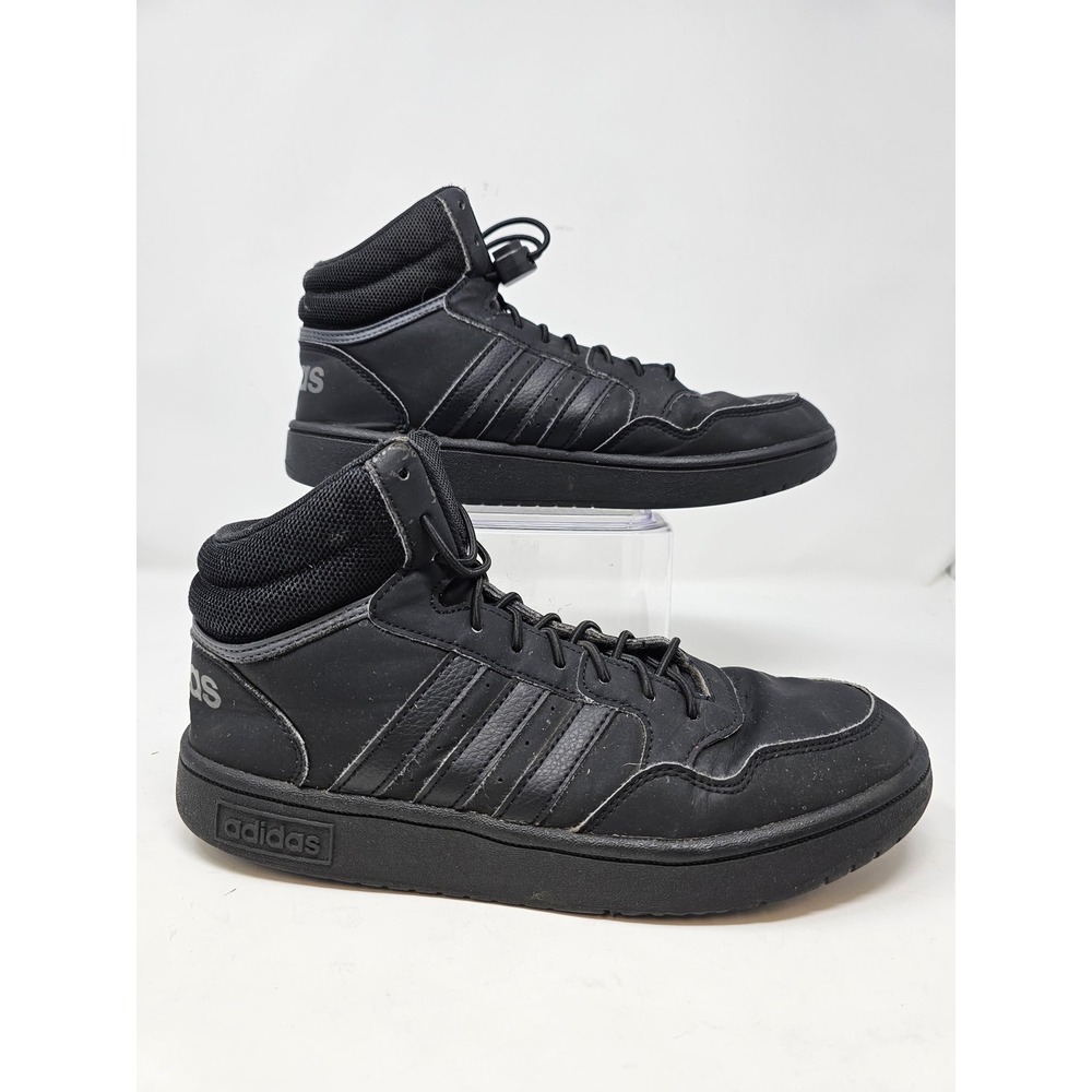 Adidas‎ Hoops 2.0 Mid Black Men's High Top Sneakers Size 6